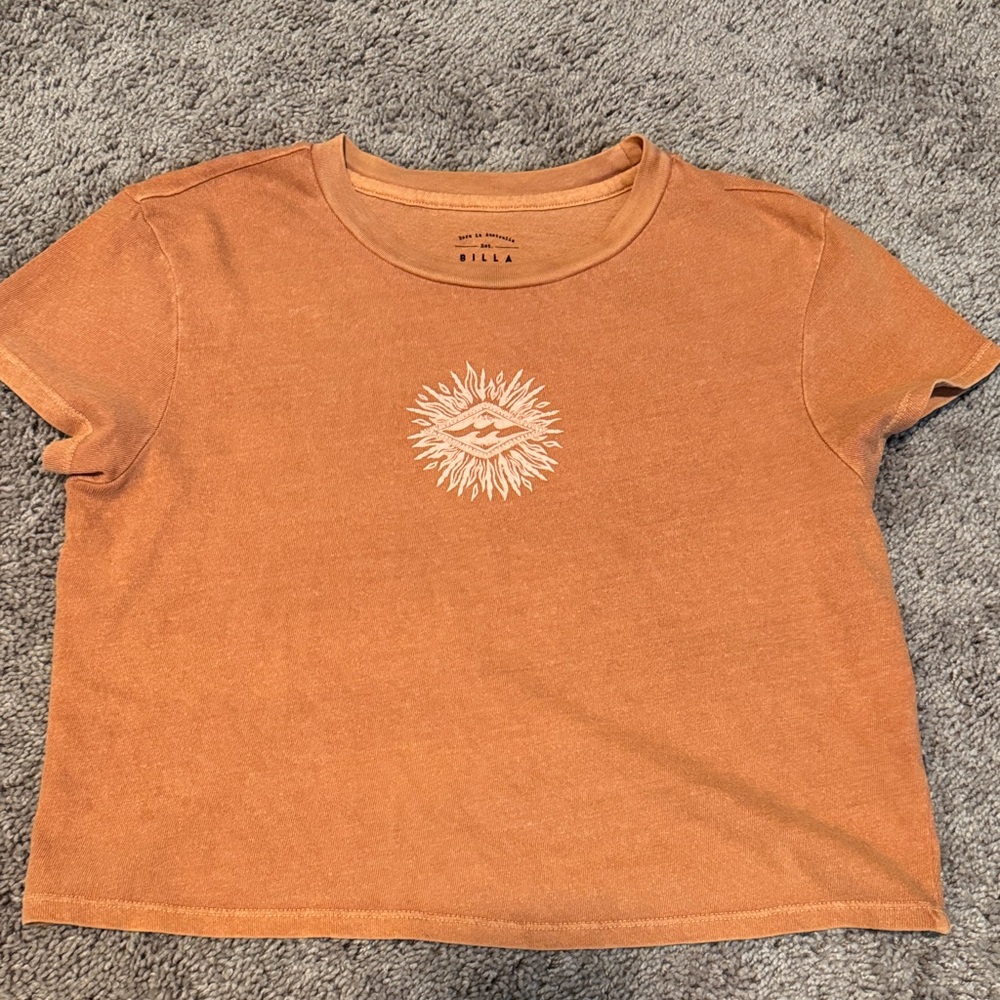 Billabong Rust cropped Graphic Tee